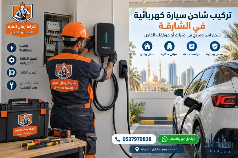 تركيب شاحن سيارة كهربائية في الشارقة تركيب شاحن سيارة كهربائية في الشارقة